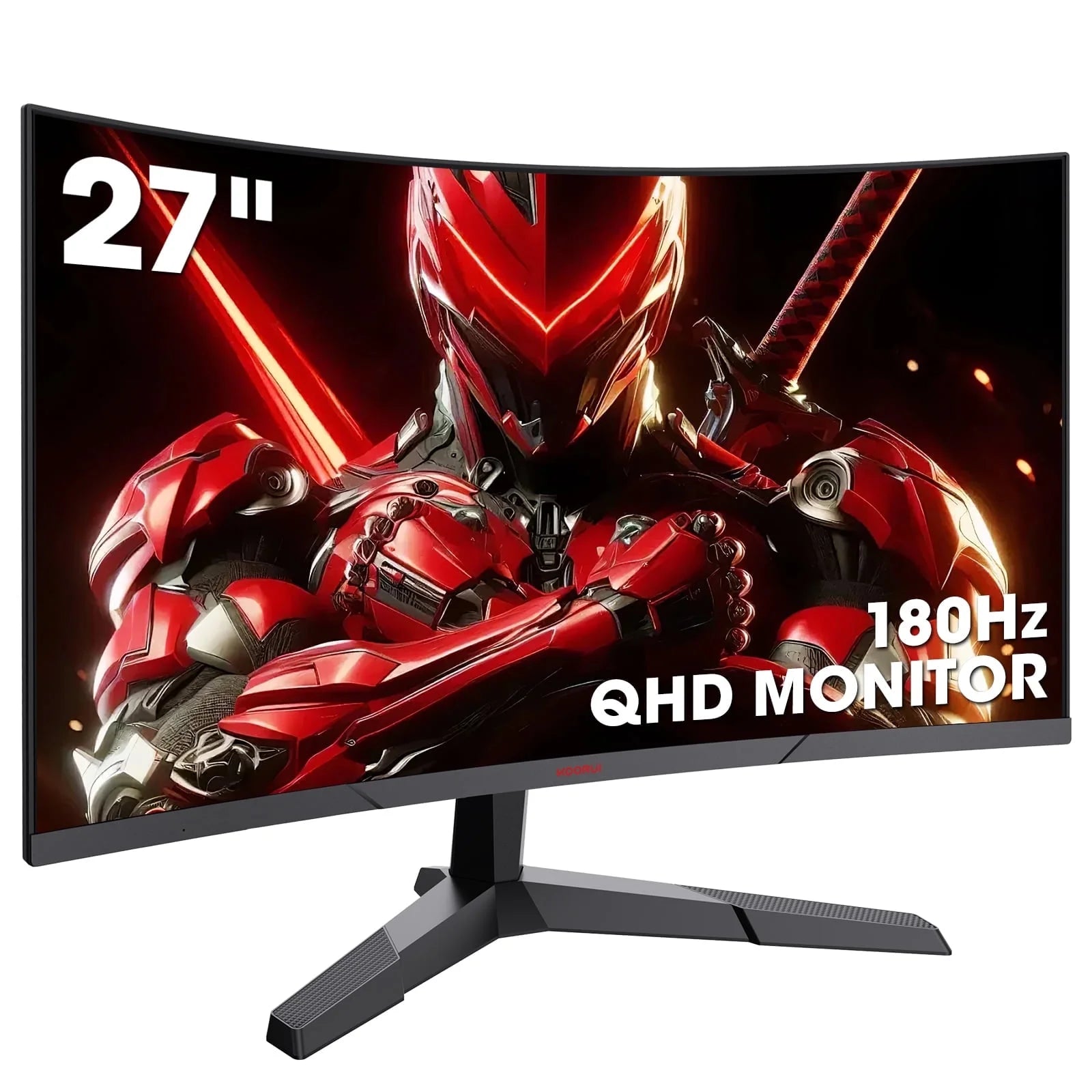 27 Inch 2K Curved Gaming Monitor, 180Hz QHD Computer Monitor, 1Ms Adaptive-Sync, Hdmi/Displayport, 27E6QCA