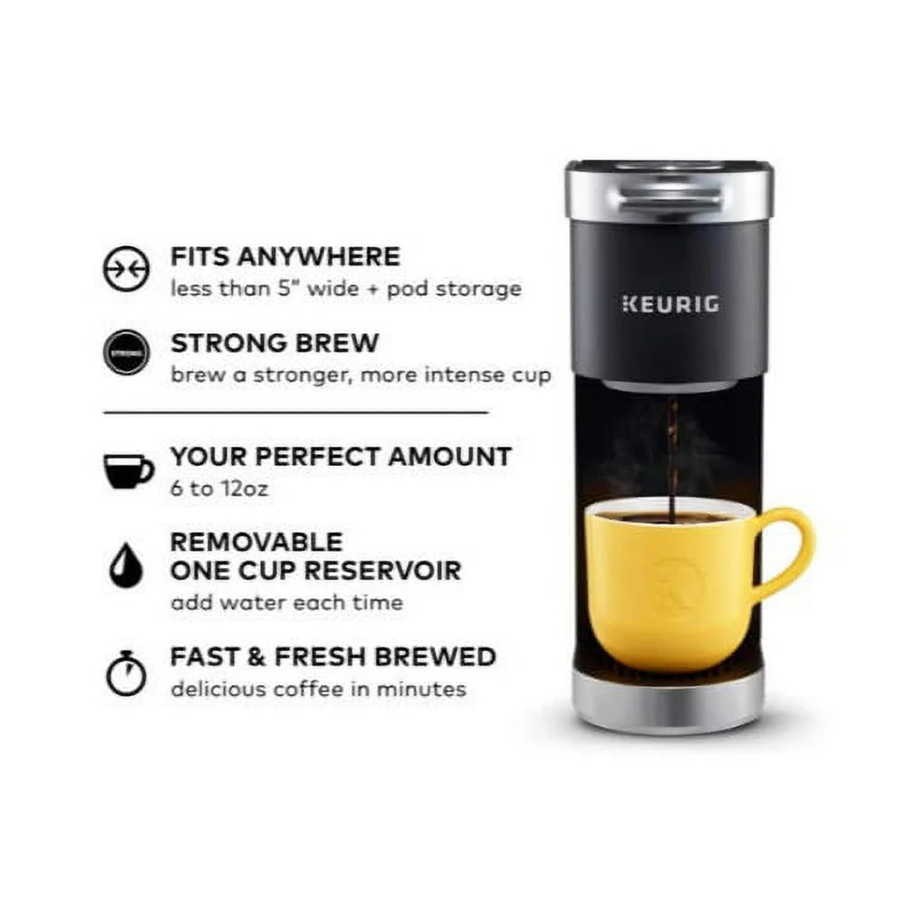 K-Mini plus Single Serve Coffee Maker with K-Cup Pod (Black)