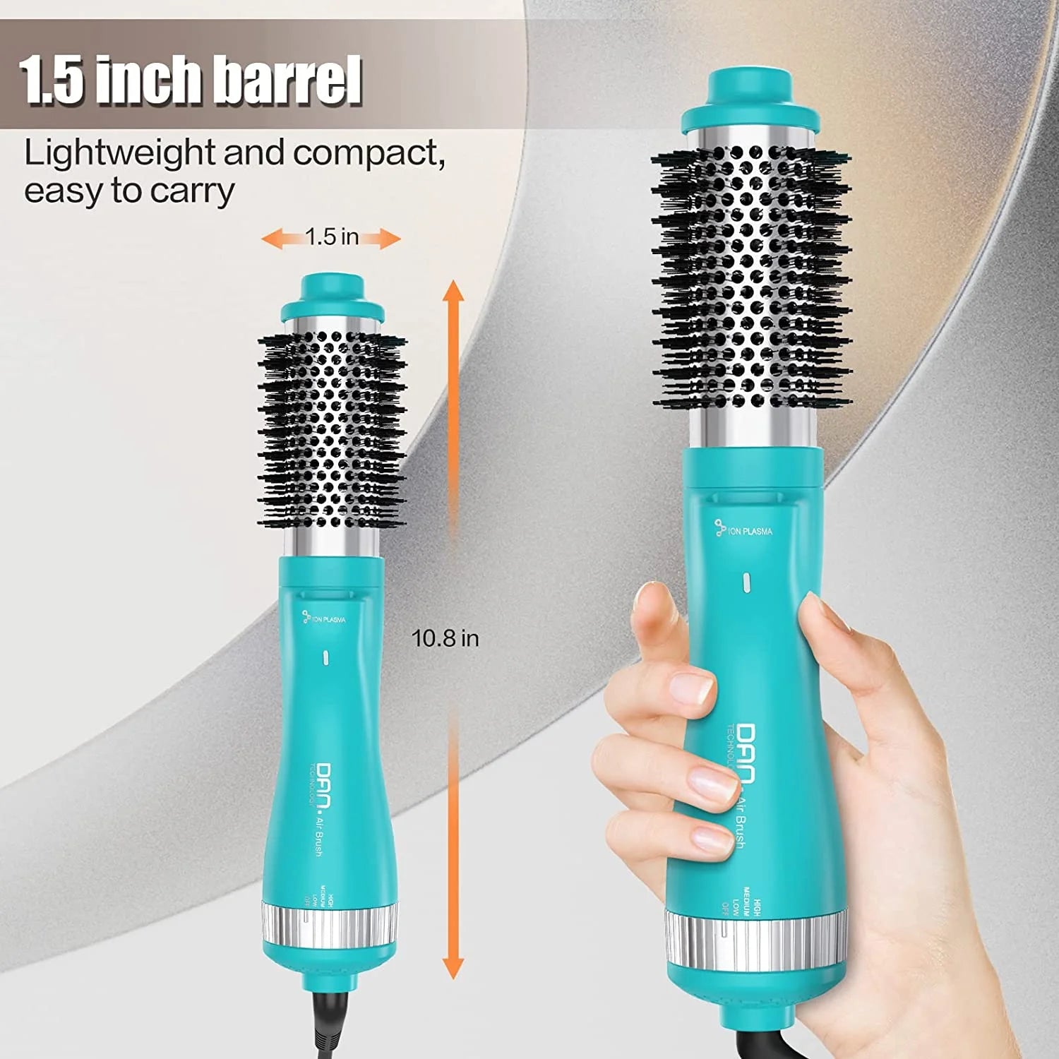 Ionic Hair Dryer Brush, 1.5" Hot Air Brush Set & One Step Volumizer Blow Dryer Comb 4 in 1 Hair Styler - Fast Drying