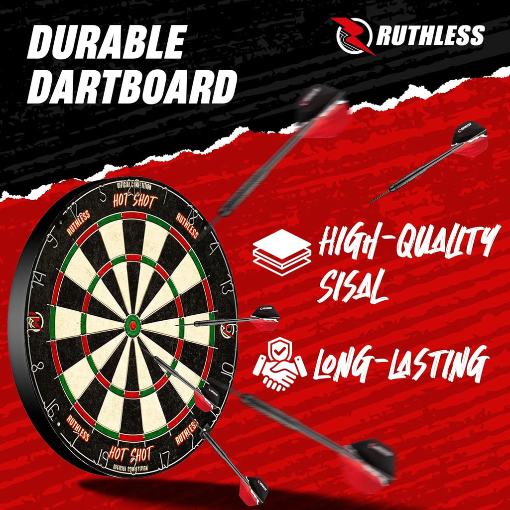 Home Darts Centre with or without LED Light Options | Home Dart Board Centre Including Cabinet, Dartboard and 2 Sets of Darts.