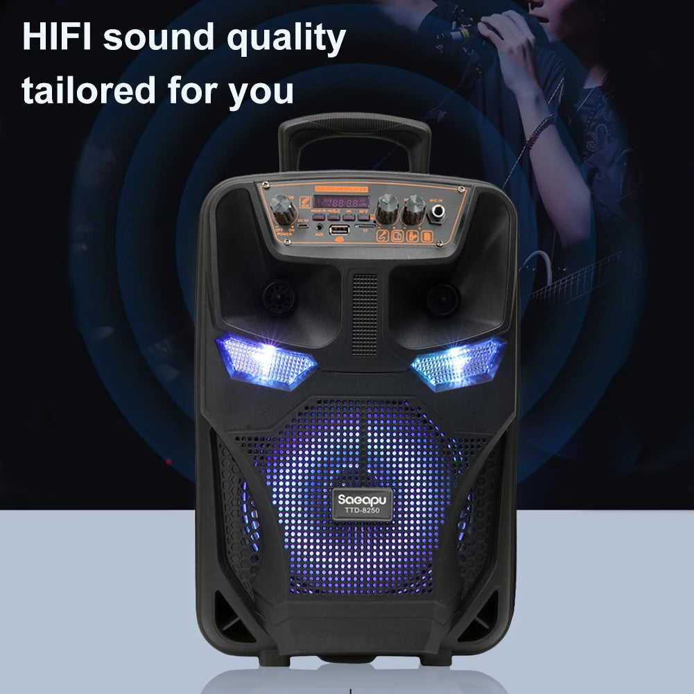 Bluetooth-Compatible Speaker Wireless Portable Speaker Subwoofer Powerful Speaker Outdoor Speaker for Travel Indoor and Outdoor