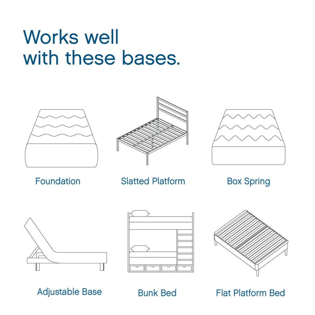 8" Full Size Medium Tight Top Gel Memory Foam Mattress, White