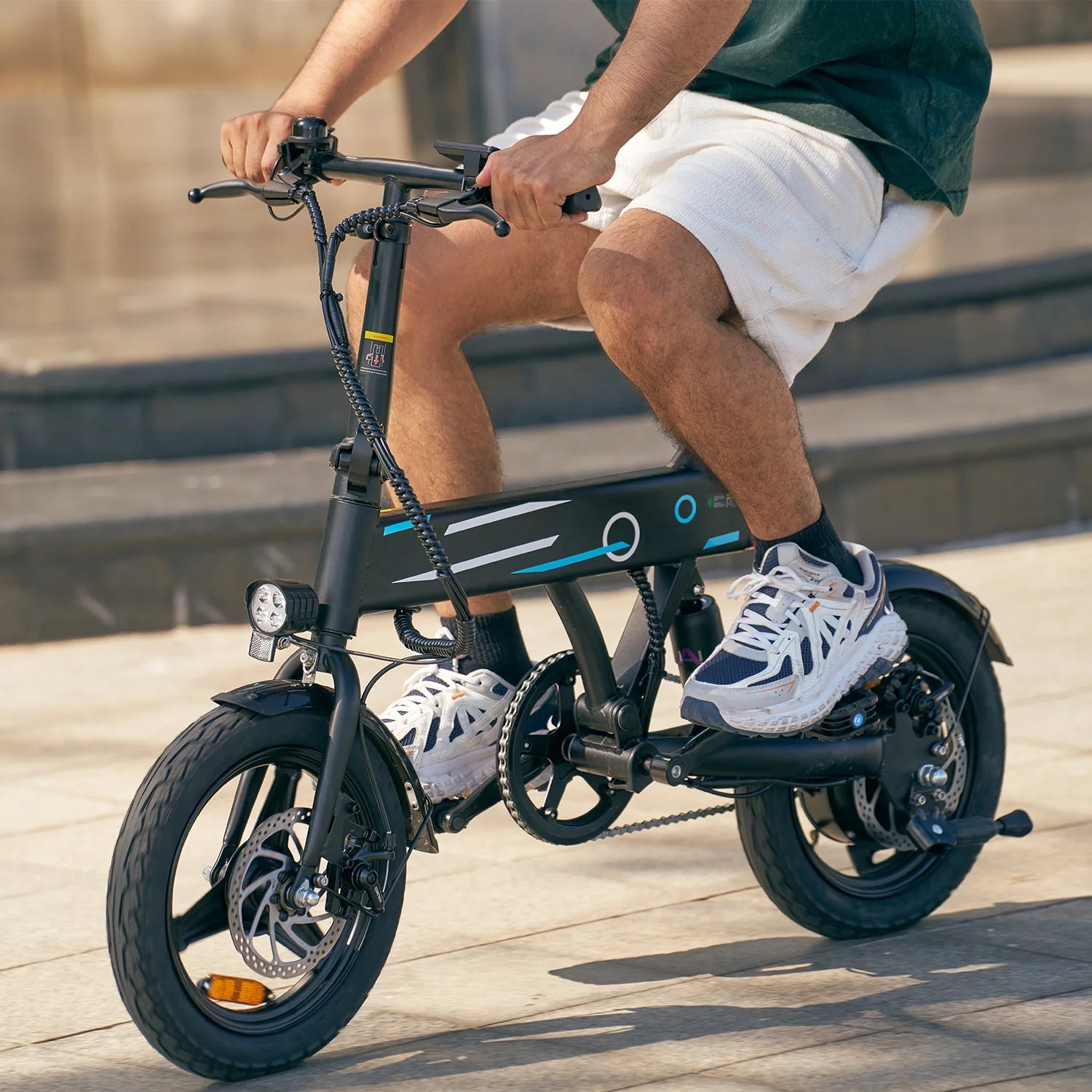 14" Foldable Electric Bicycle for Adults,500W 36V/7.8Ah Electric Bike,Lcd,20Mph Commuter E Bike for Teen, UL 2849