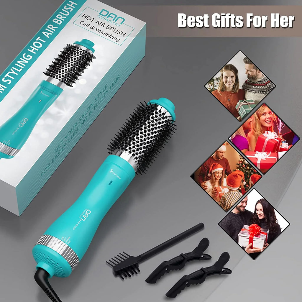 Ionic Hair Dryer Brush, 1.5" Hot Air Brush Set & One Step Volumizer Blow Dryer Comb 4 in 1 Hair Styler - Fast Drying
