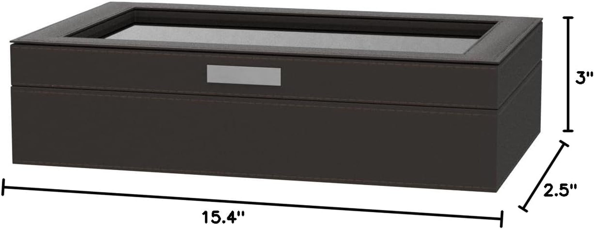 Mariner Mens Watch Box Storage Case Holder, Watch Box for Large Watches, PU Leather Watch Box Organizer for Men, Watch Case for Large Watches, Wrist Watch Display Case, Watch Case Box Men