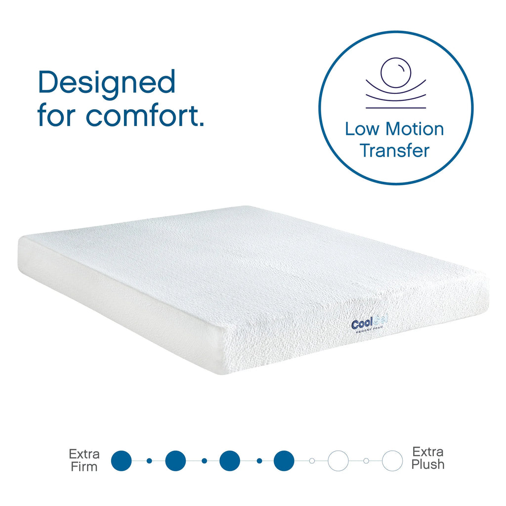 8" Full Size Medium Tight Top Gel Memory Foam Mattress, White