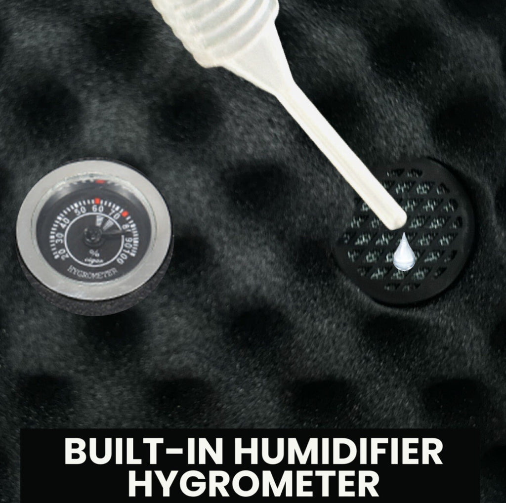 Cigar Case Box Travel Humidor Double Sided Cutter Stand Hygrometer 5 or 10 Cigar