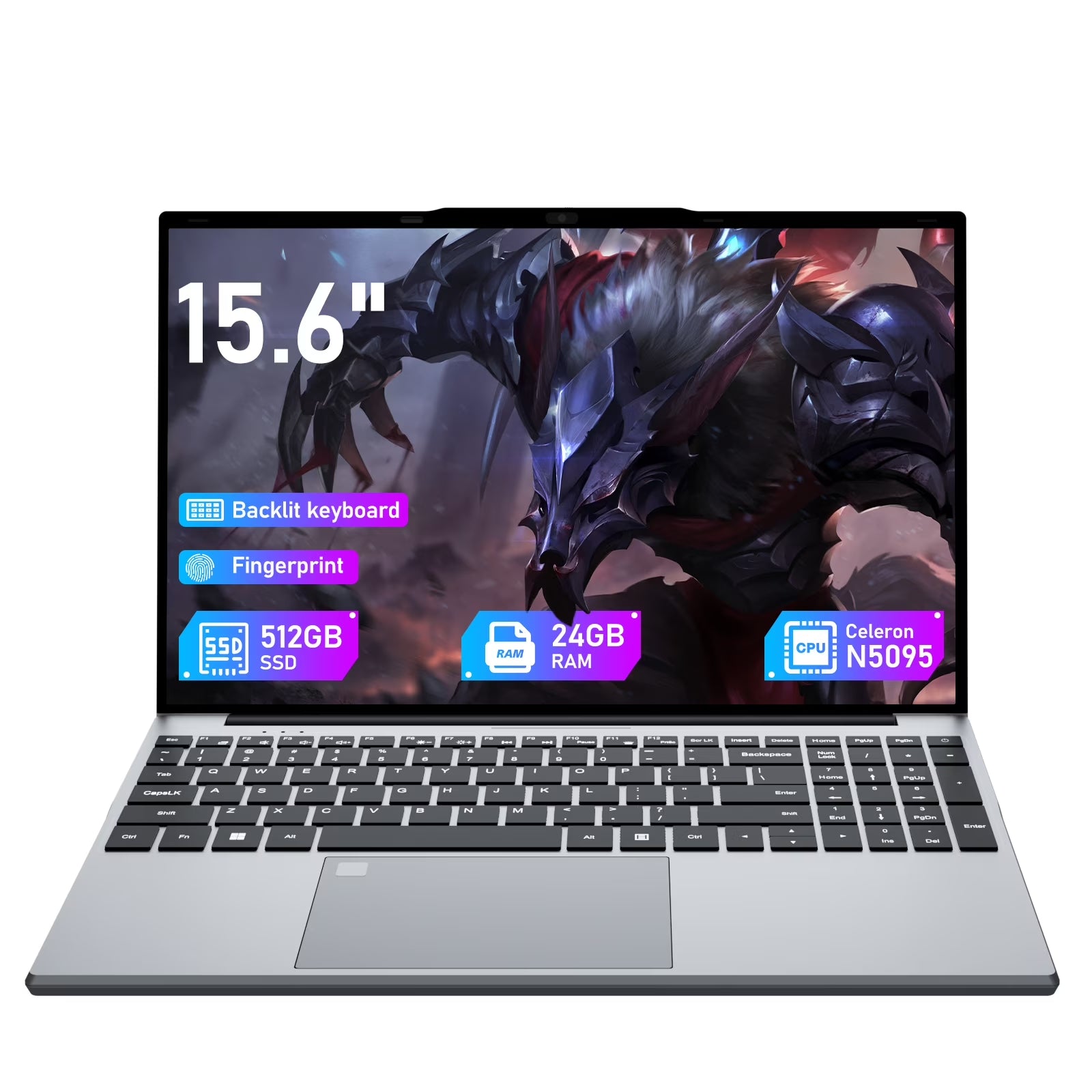 15.6 Inch Windows 11 Laptops New Intel Celeron up to 2.9Ghz 24GB RAM 512GB ROM Netbook Laptop Computer for Beginner, Student, Business