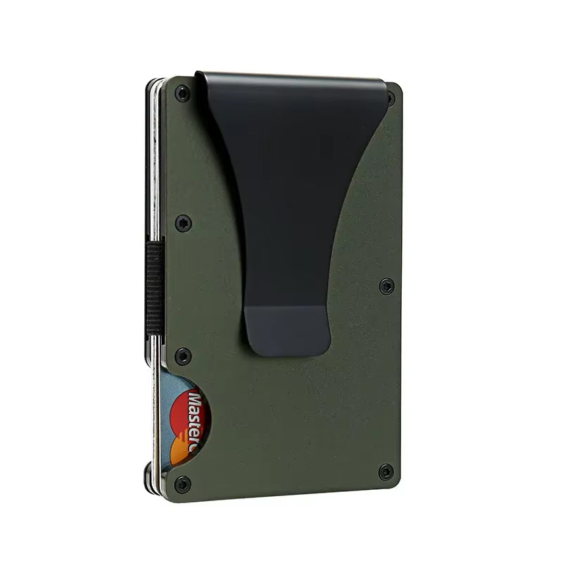 Carbon Fiber Metal Minimalist Slim Credit Card Holder Men Wallet Carteira for Men RFID Cashback Bank Cardholder Case Walet Money
