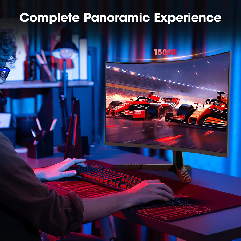 27 Inch 2K Curved Gaming Monitor, 180Hz QHD Computer Monitor, 1Ms Adaptive-Sync, Hdmi/Displayport, 27E6QCA