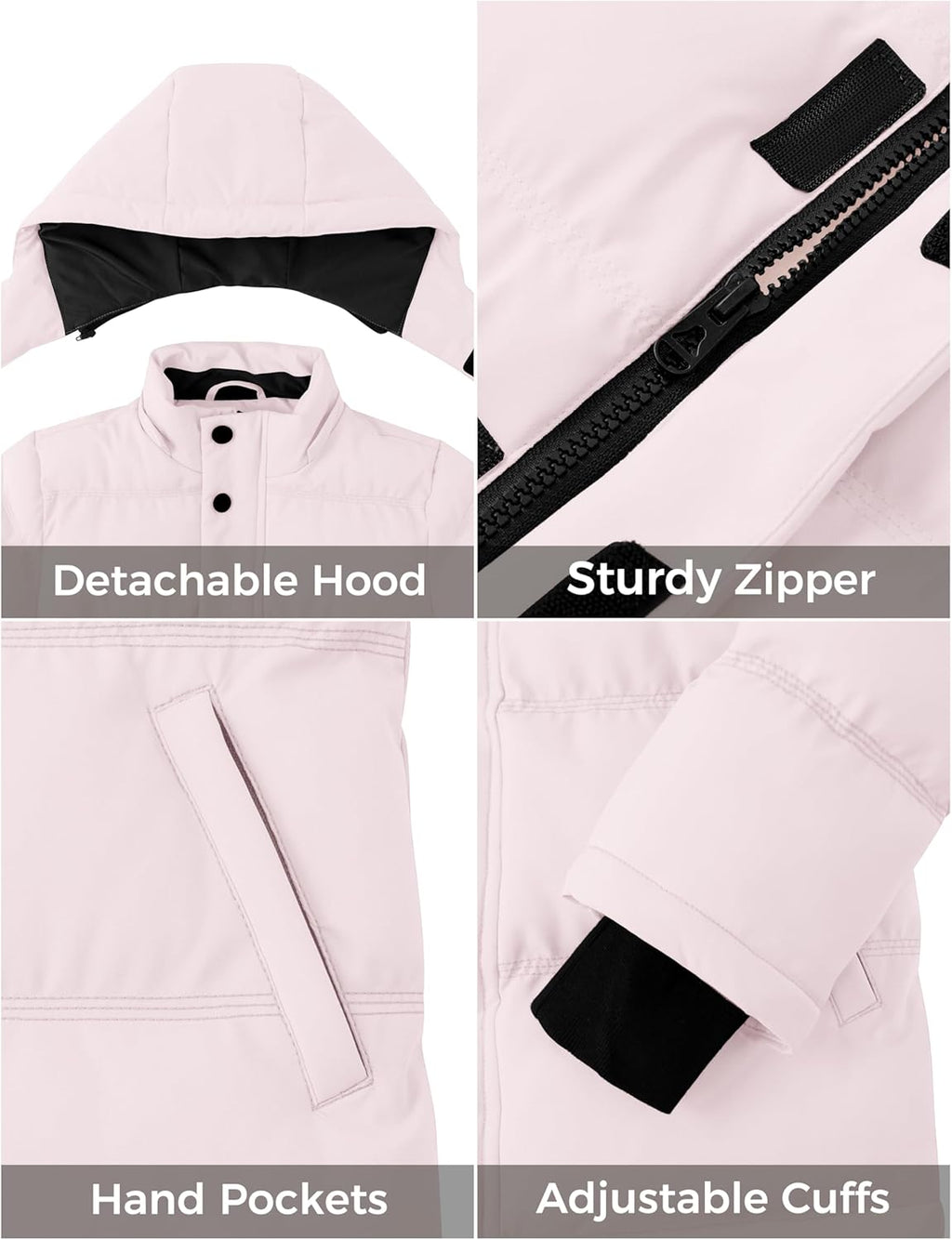 Girl'S Winter Coats Waterproof Hooded Puffer Jacket Outerwear Winter Jacket