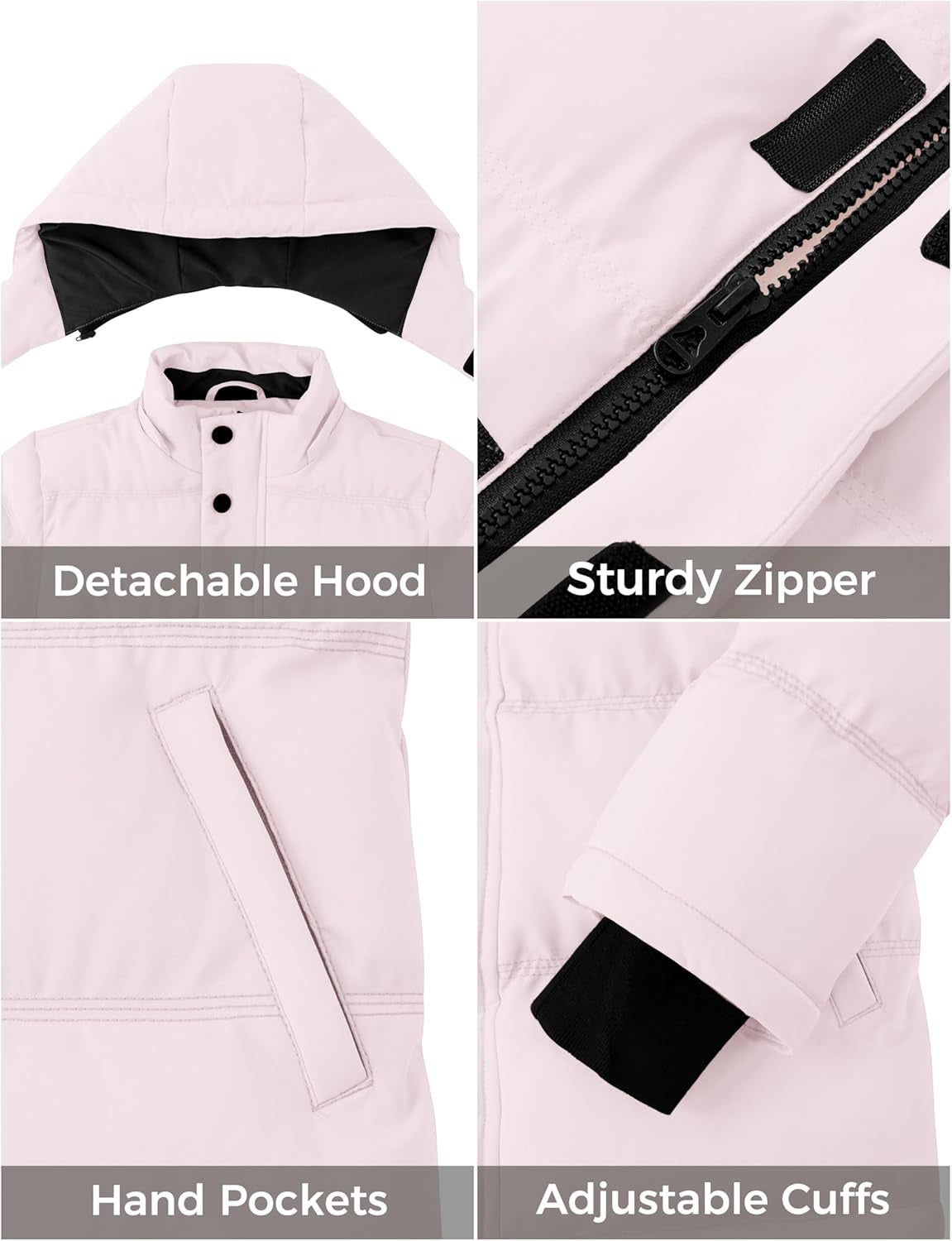 Girl'S Winter Coats Waterproof Hooded Puffer Jacket Outerwear Winter Jacket