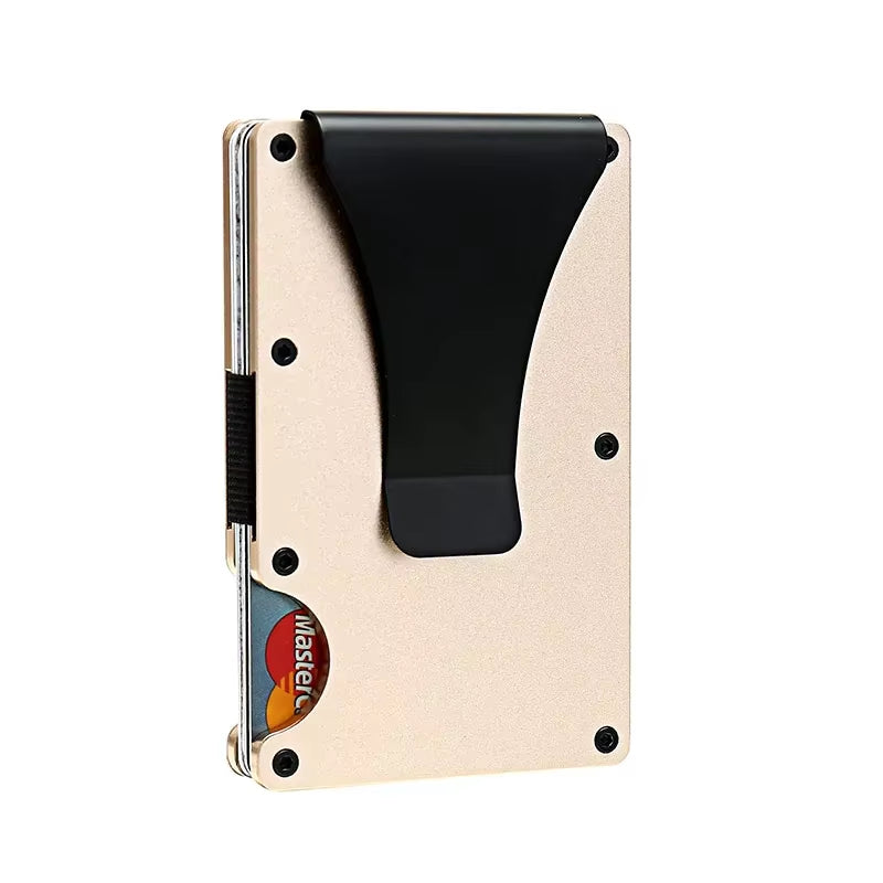 Carbon Fiber Metal Minimalist Slim Credit Card Holder Men Wallet Carteira for Men RFID Cashback Bank Cardholder Case Walet Money