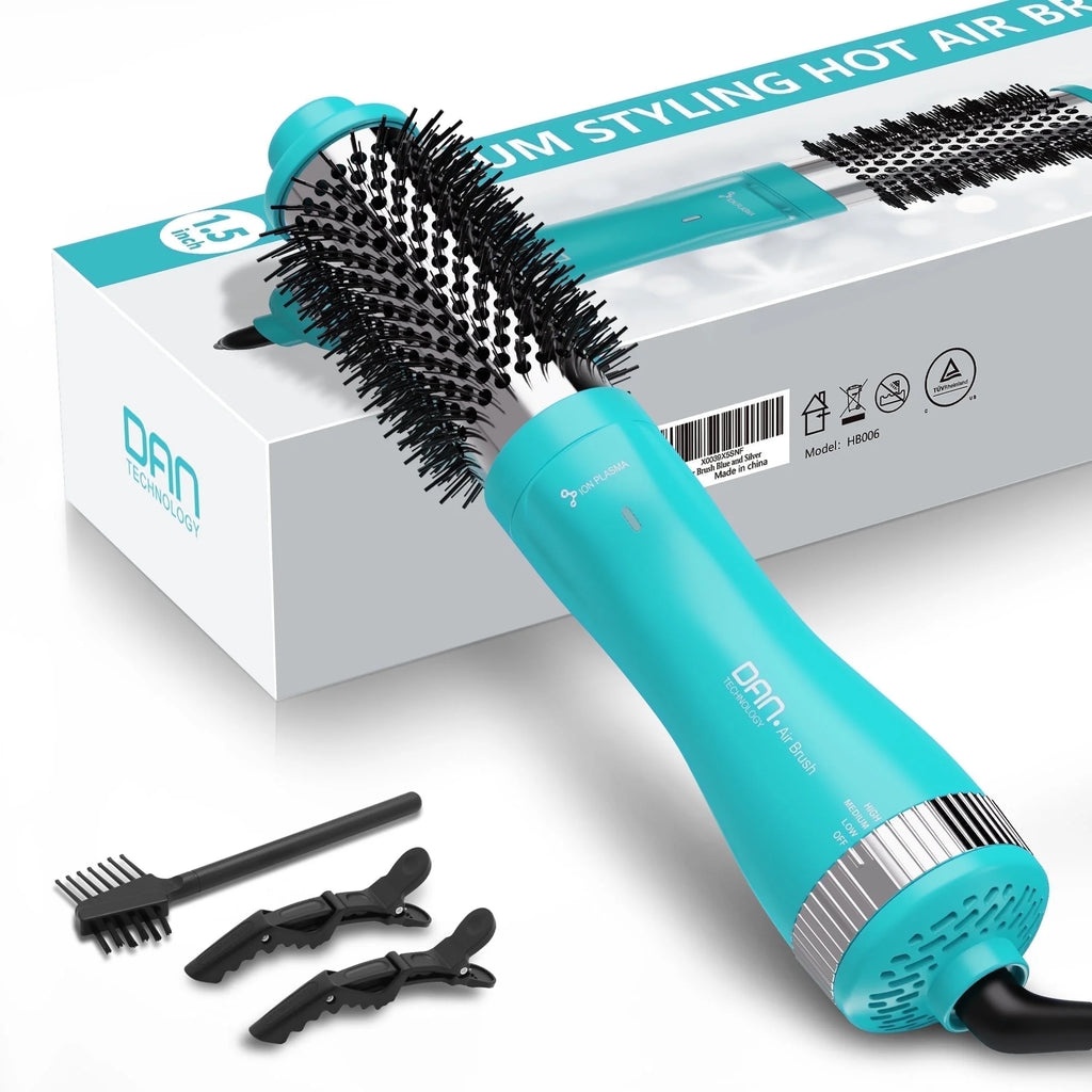 Ionic Hair Dryer Brush, 1.5" Hot Air Brush Set & One Step Volumizer Blow Dryer Comb 4 in 1 Hair Styler - Fast Drying
