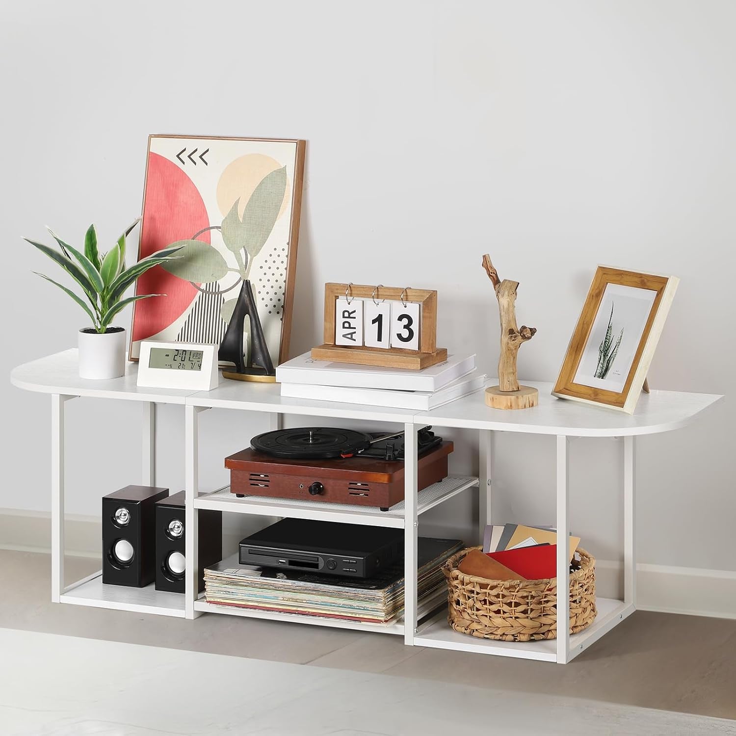 Floating TV Shelf Stand under TV Wall-Mounted Entertainment Center Industrial TV