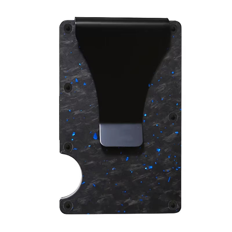 Carbon Fiber Metal Minimalist Slim Credit Card Holder Men Wallet Carteira for Men RFID Cashback Bank Cardholder Case Walet Money