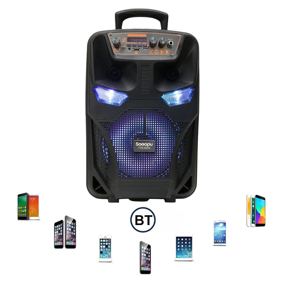 Bluetooth-Compatible Speaker Wireless Portable Speaker Subwoofer Powerful Speaker Outdoor Speaker for Travel Indoor and Outdoor