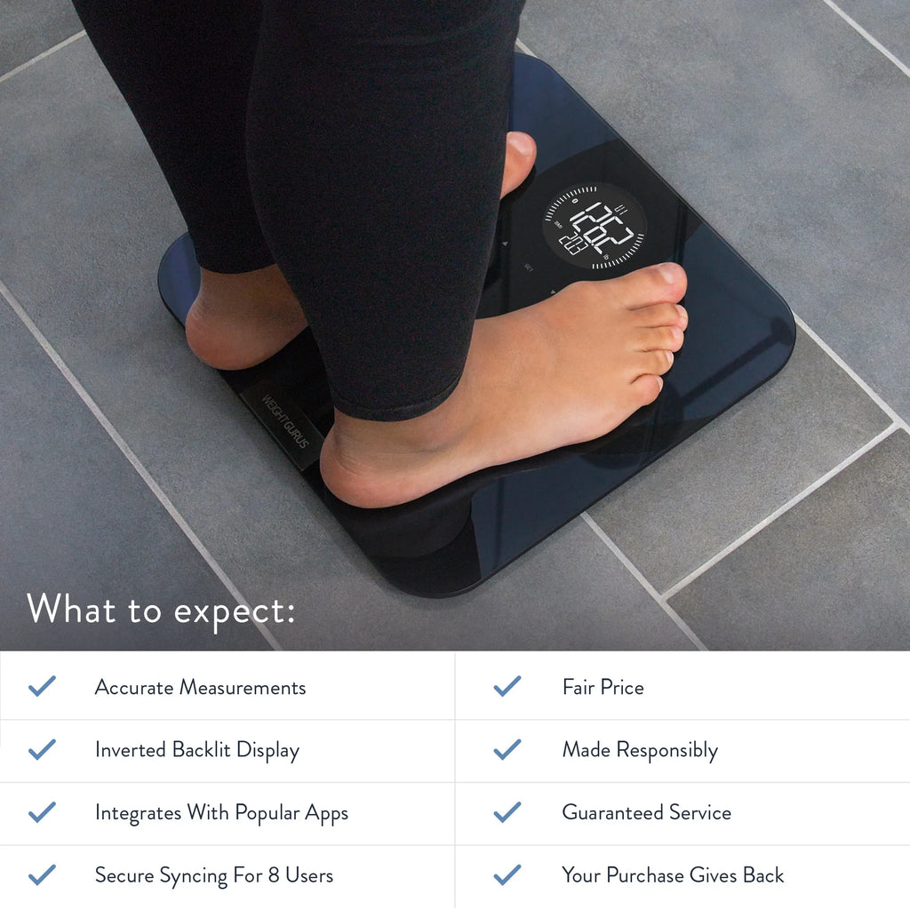 Blue Body Weight Scale with Automatic Shutoff, LED Display, 400 Lb Capacity