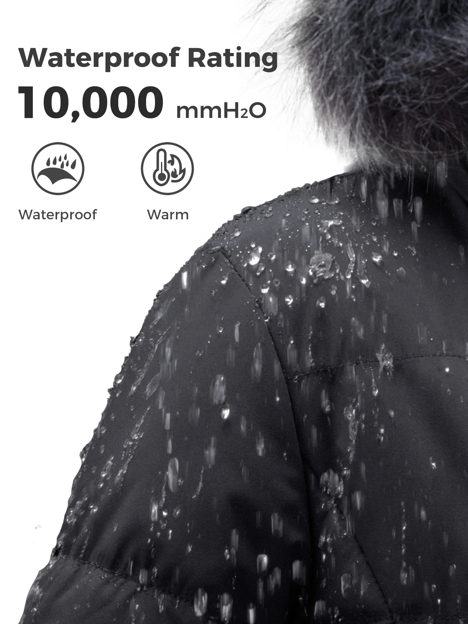 Men'S plus Size Recycled Winter Parka Jacket Outerwear Insulated Quilted Winter Coat with Faux Fur Hood Dark Gray 3XL