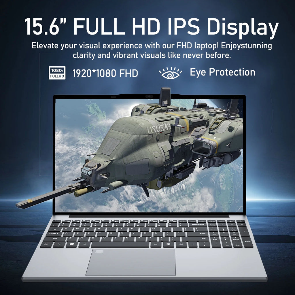 15.6 Inch Windows 11 Laptops New Intel Celeron up to 2.9Ghz 24GB RAM 512GB ROM Netbook Laptop Computer for Beginner, Student, Business