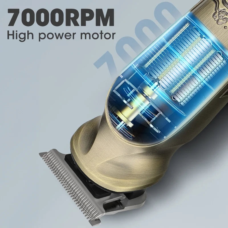 Beard Trimmer and Electric Razor Multifunction Kit, 26 Piece, Gold