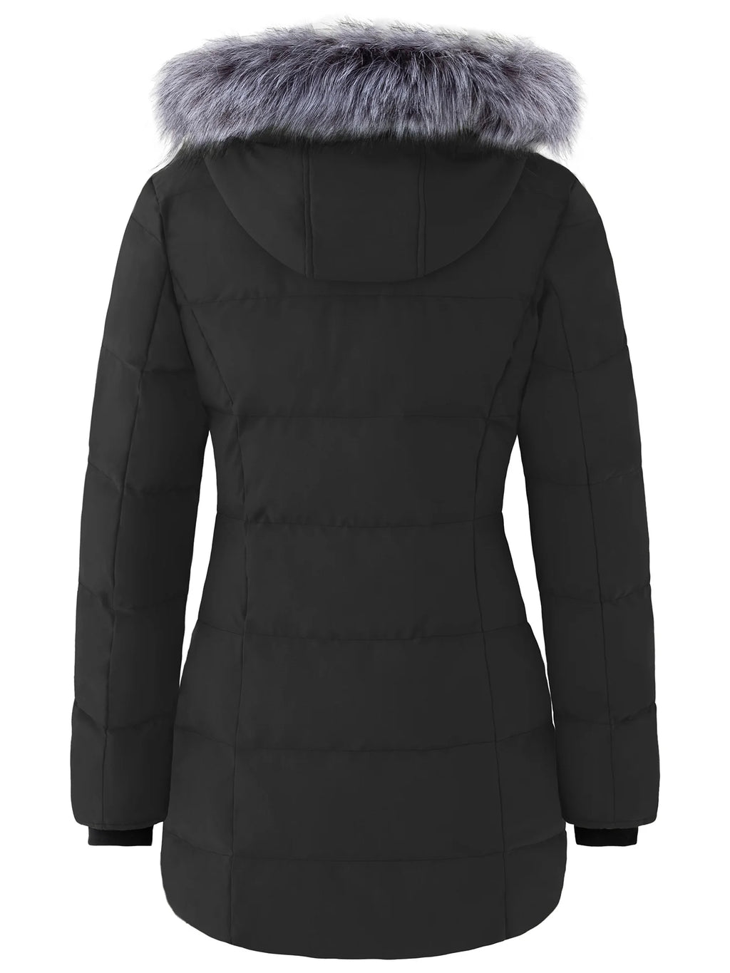 Women'S Winter Coat Quilted Puffer Coat Waterproof Winter Jacket Charcoal M