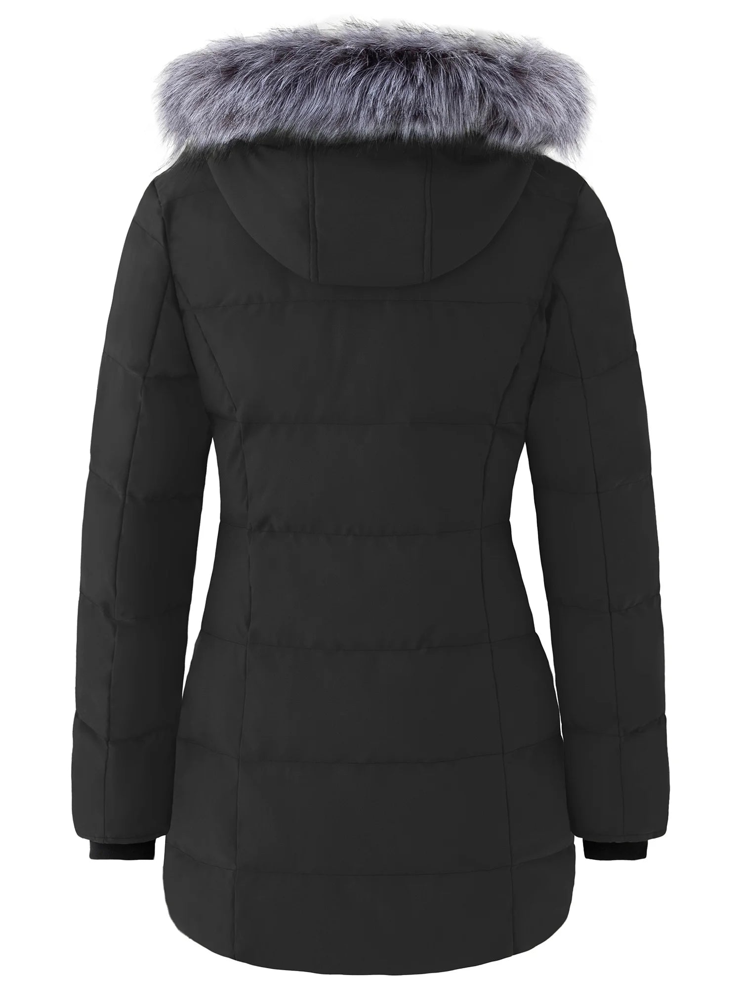 Women'S Winter Coat Quilted Puffer Coat Waterproof Winter Jacket Charcoal M