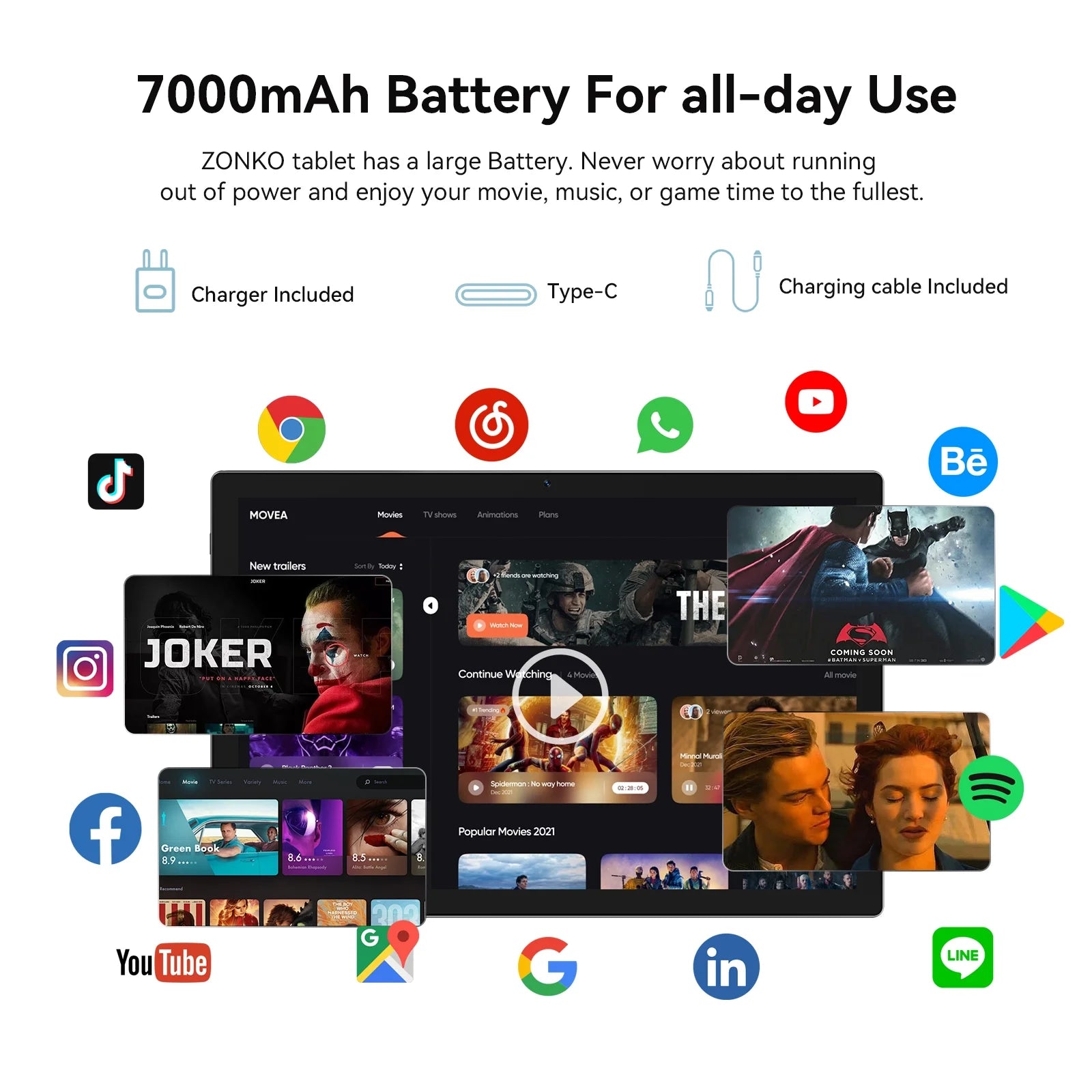 Android 15 Tablet,10 Inch Android Tablet,128Gb+8Gb+1Tb Expand,5G Wifi,Octa-Core,Unisoc T606 Cpu,7000Mah,Bluetooth 5.0,GPS,13MP+8MP Dual Camera,Face Unclock,Hd Display,Touchscreen,Tablet with Keyboard