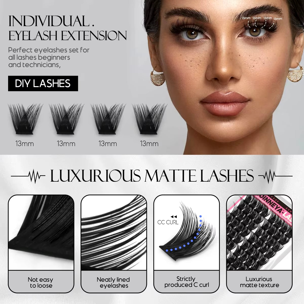Clusters Lash Cluster Lashes Individual Lashes Natural Look C Curl Fluffy Cluster Lashes DIY Eyelash Extension