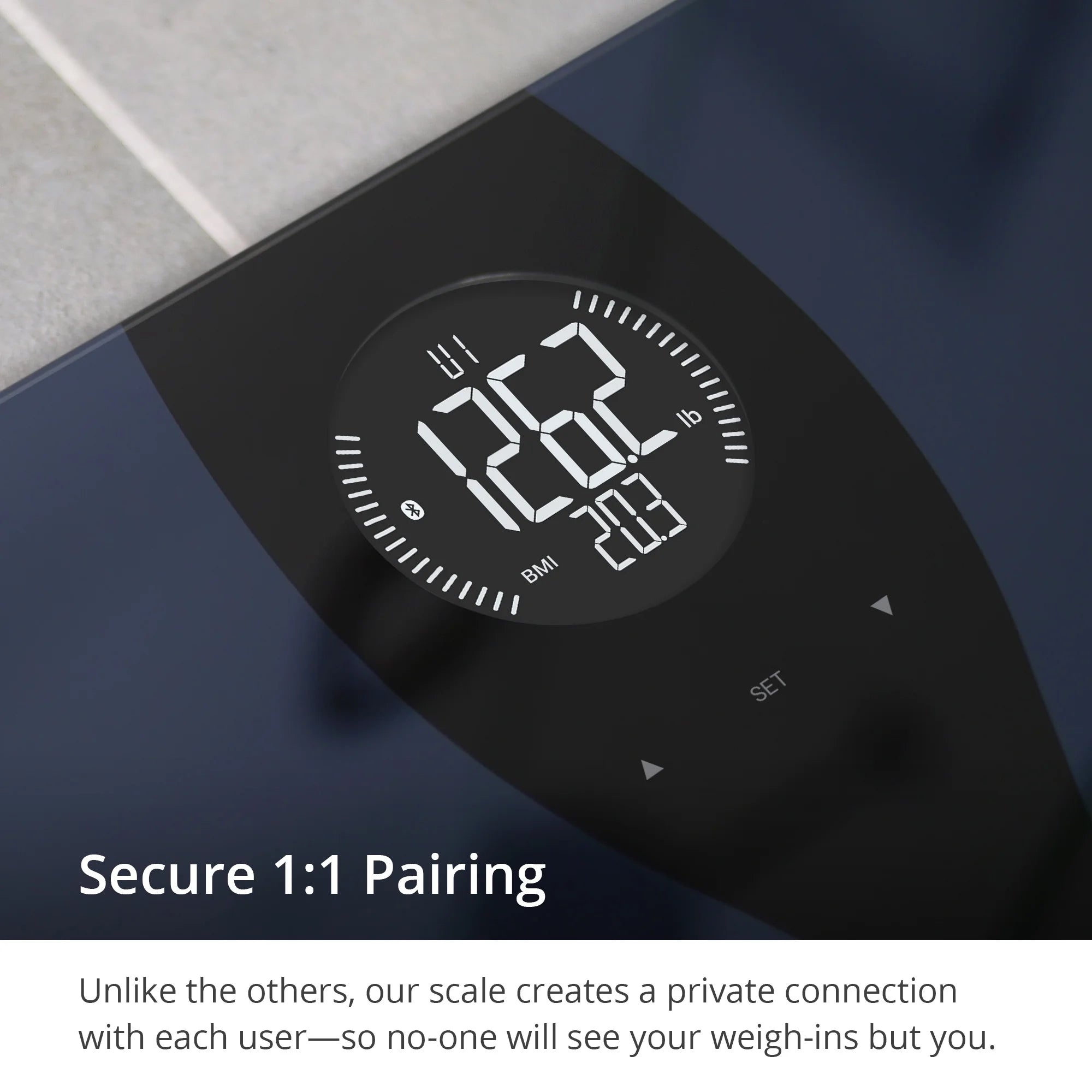 Blue Body Weight Scale with Automatic Shutoff, LED Display, 400 Lb Capacity