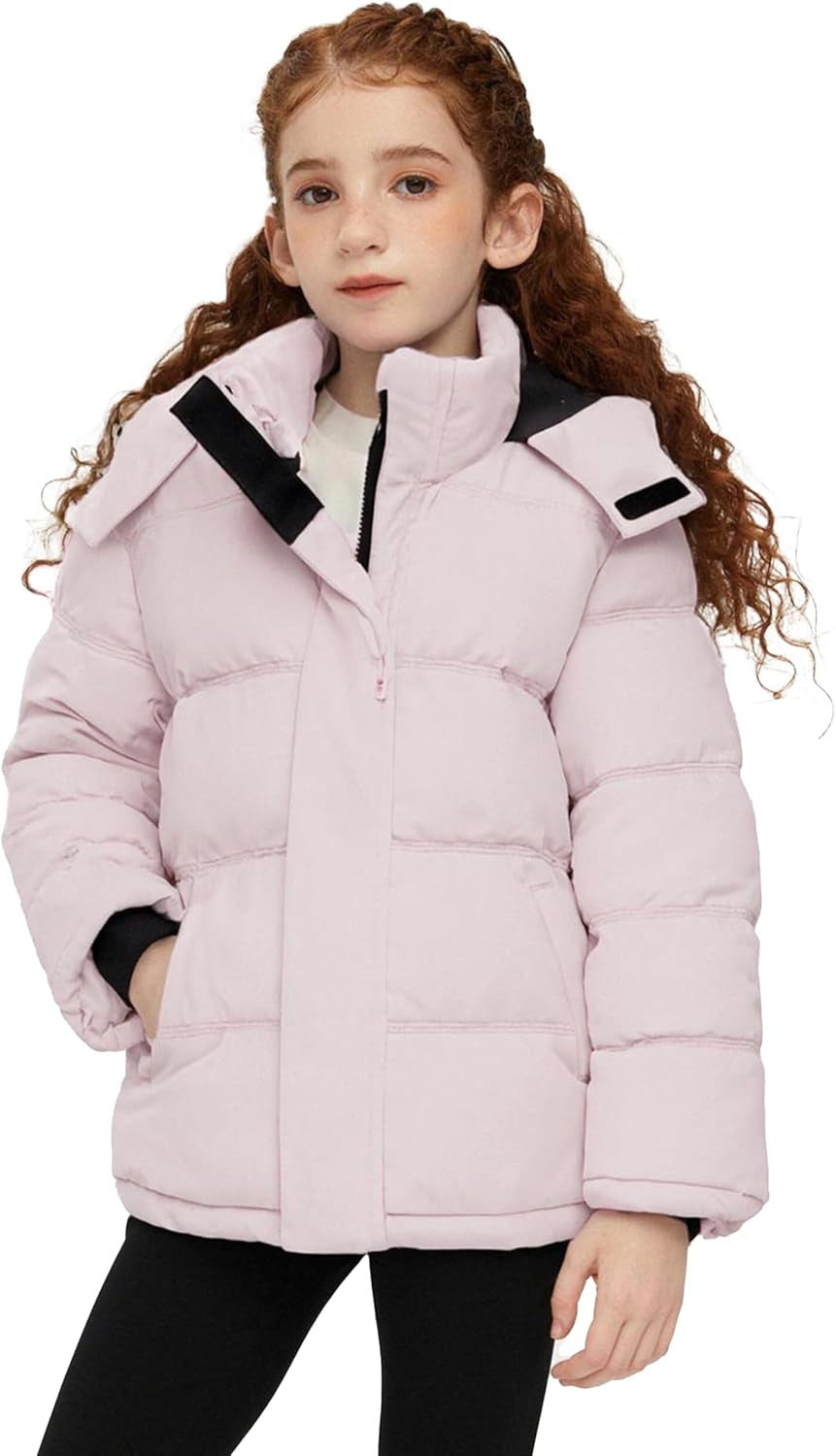 Girl'S Winter Coats Waterproof Hooded Puffer Jacket Outerwear Winter Jacket