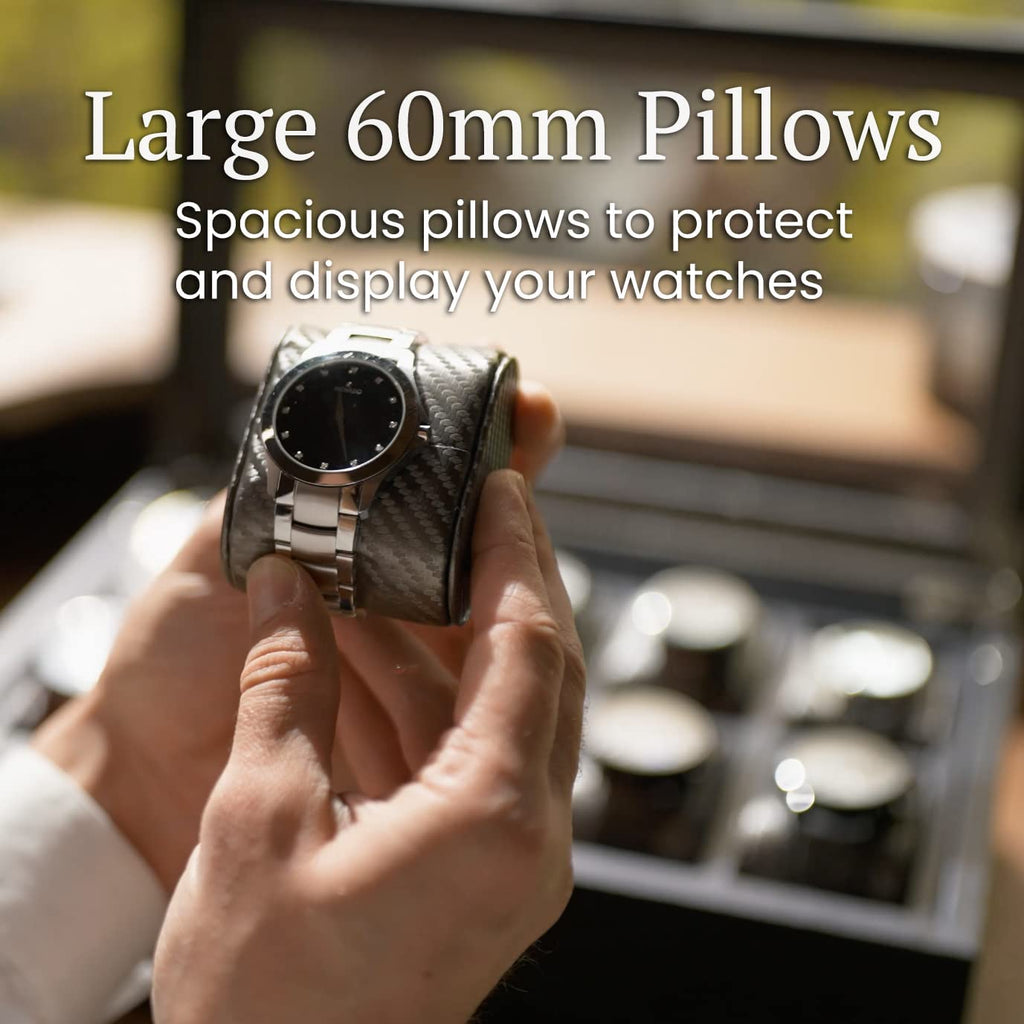 Mariner Mens Watch Box Storage Case Holder, Watch Box for Large Watches, PU Leather Watch Box Organizer for Men, Watch Case for Large Watches, Wrist Watch Display Case, Watch Case Box Men