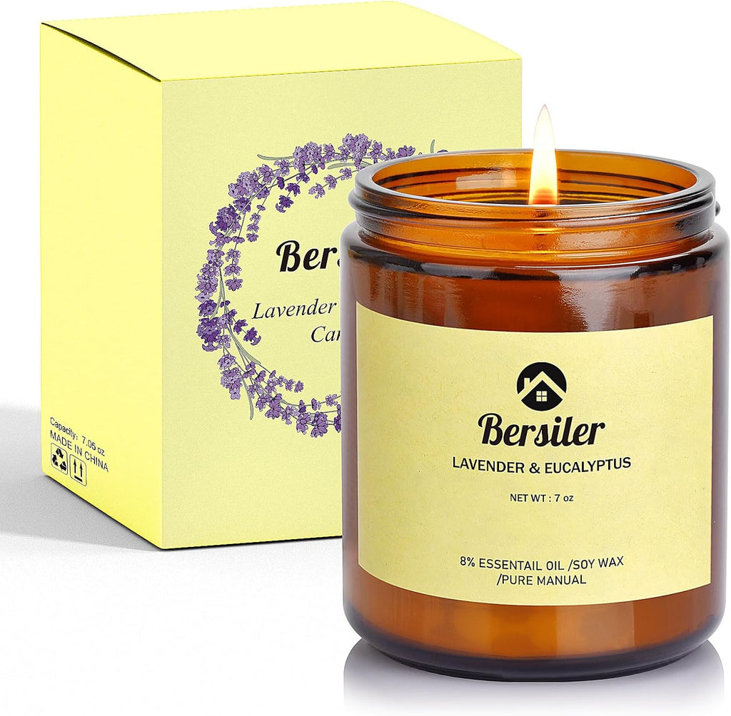 Aromatherapy Candles, Scented Candles, 7OZ Lavender Eucalyptus Candles Stress Re