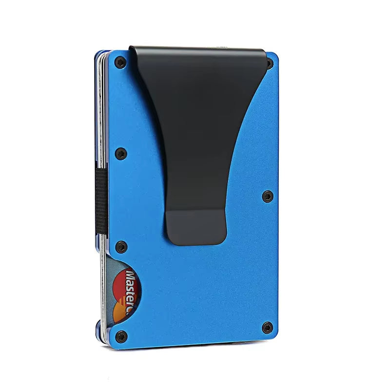 Carbon Fiber Metal Minimalist Slim Credit Card Holder Men Wallet Carteira for Men RFID Cashback Bank Cardholder Case Walet Money