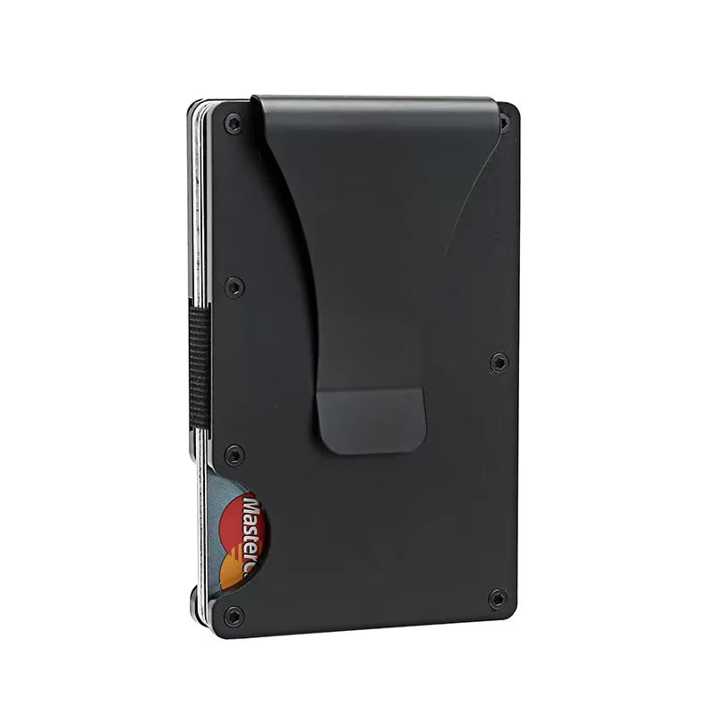 Carbon Fiber Metal Minimalist Slim Credit Card Holder Men Wallet Carteira for Men RFID Cashback Bank Cardholder Case Walet Money