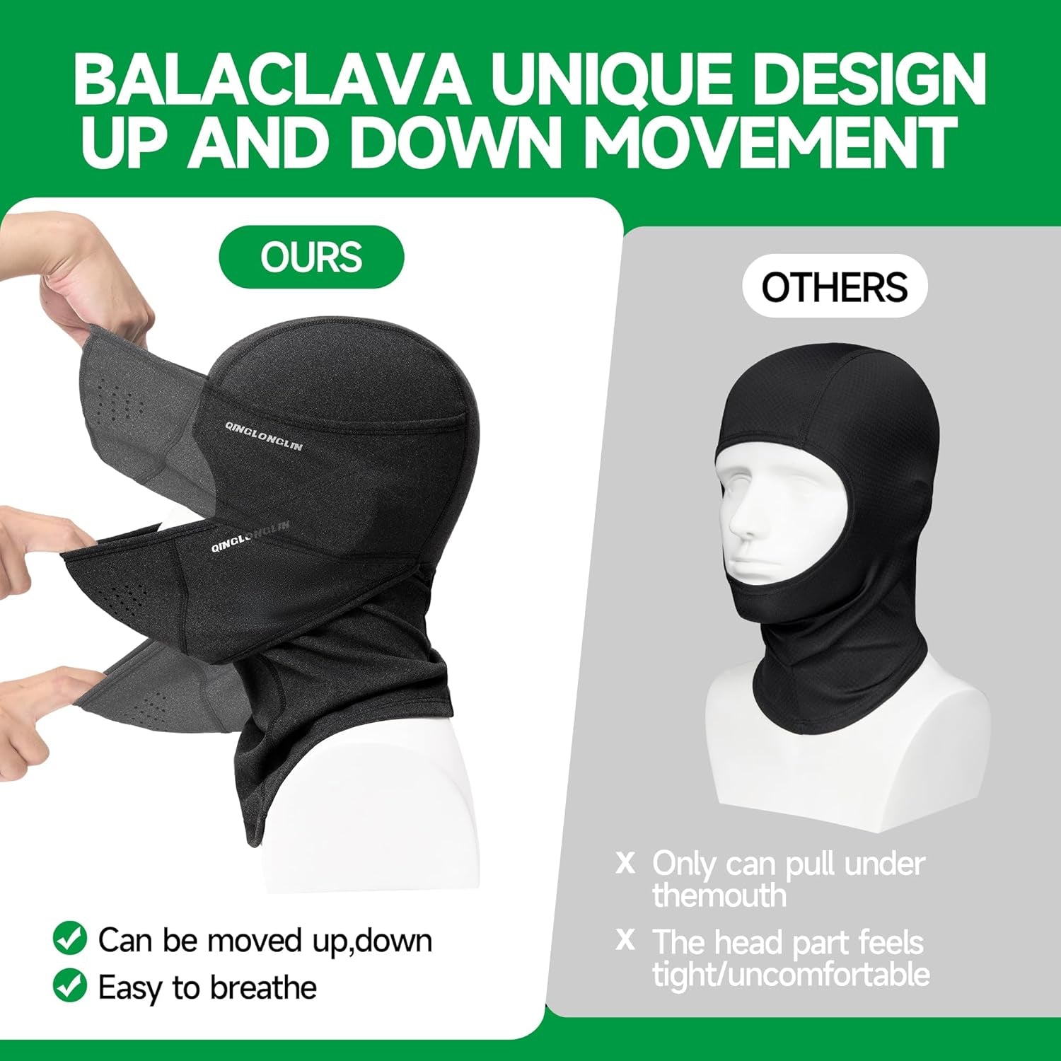 Balaclava Ski Mask Warm Full Face Cover Winter Full Face Mask for Skiing Snowboarding Outdoor Sports