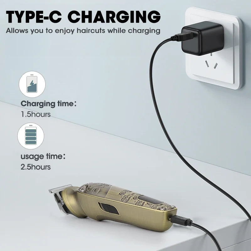 Beard Trimmer and Electric Razor Multifunction Kit, 26 Piece, Gold