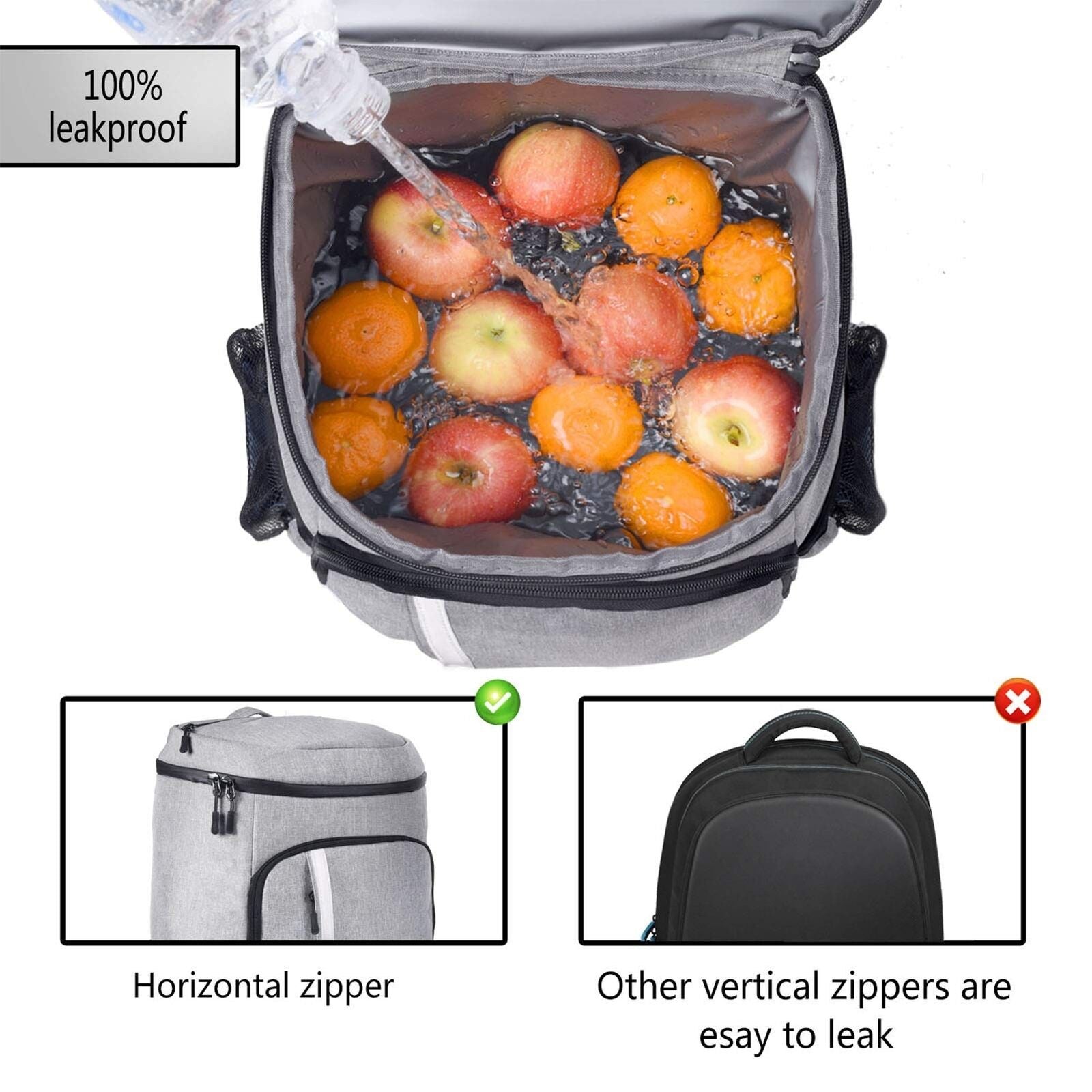 FORICH Backpack Cooler Leakproof Insulated Waterproof Backpack Cooler Bag, Li...