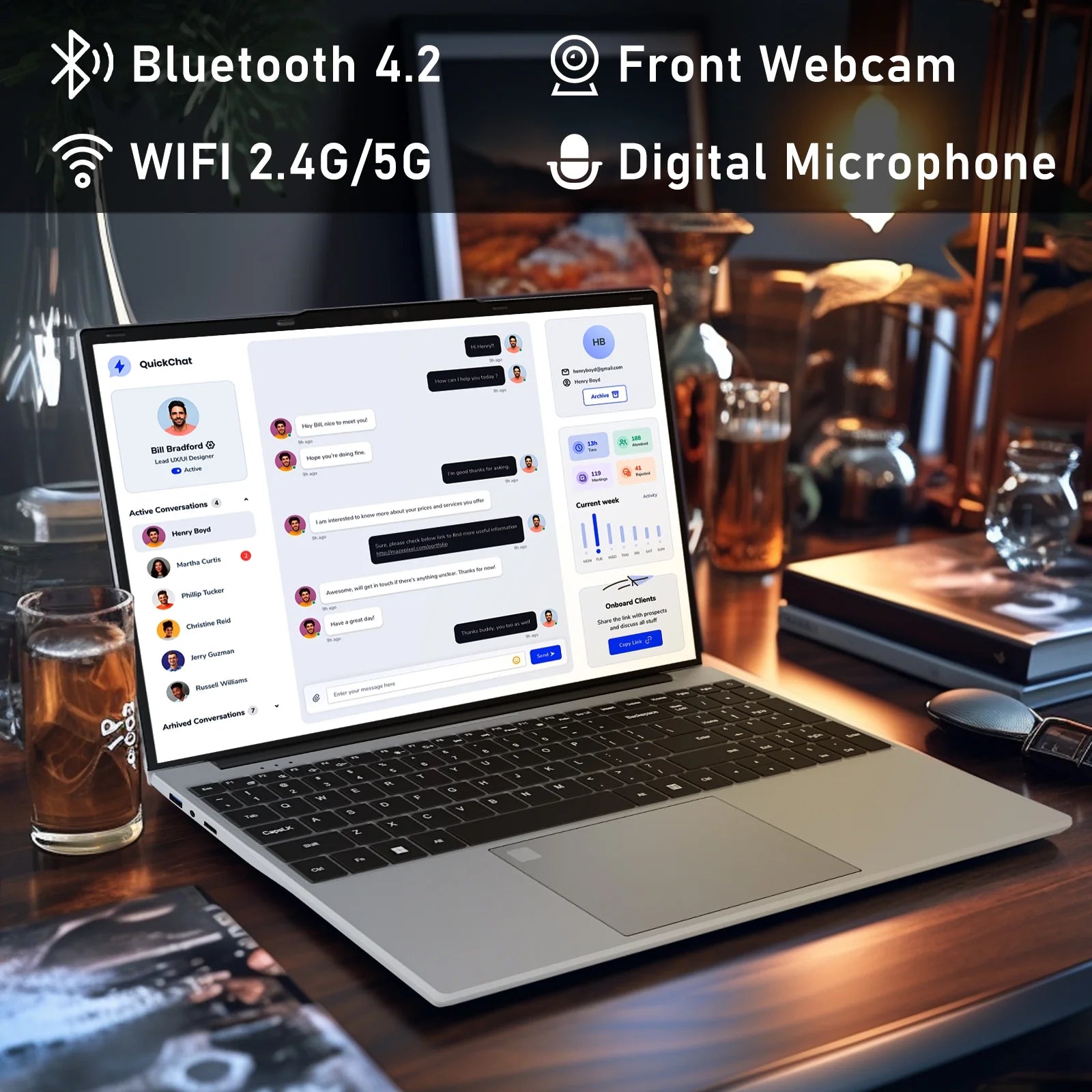 15.6 Inch Windows 11 Laptops New Intel Celeron up to 2.9Ghz 24GB RAM 512GB ROM Netbook Laptop Computer for Beginner, Student, Business