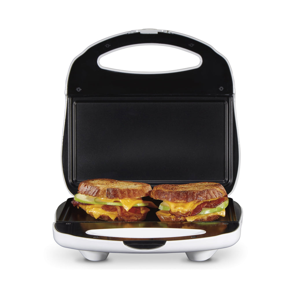 Hot Sandwich Maker with Nonstick Surface, Compact and Easy to Store, White