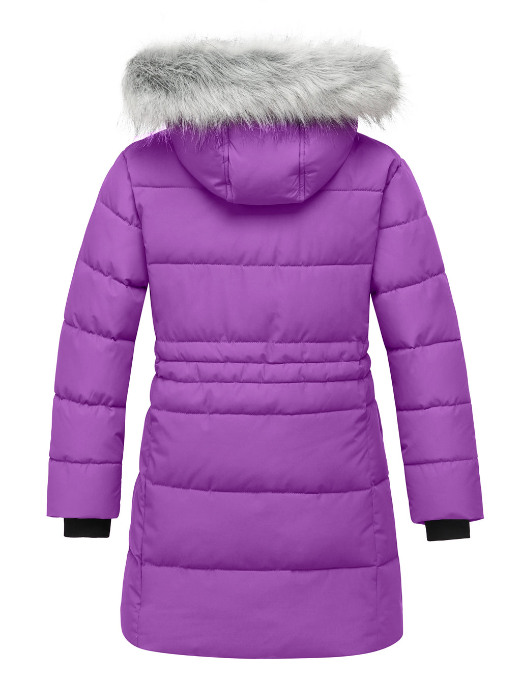 Girls' Winter Jacket Waterproof Winter Coat Insulated Puffer Jacket Purple 10/12