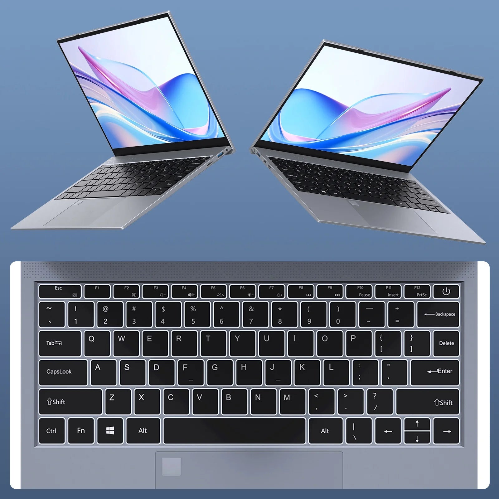 13.5" Windows 11 Pro Business Laptop, 8GB RAM 256GB SSD, Intel Core I3 1005G1, up to 3.4Ghz, 16:10 2.5K UHD Display Fingerprint Backlit Keyboard Wifi5 BT 5.0 for Student, Beginner, Gray