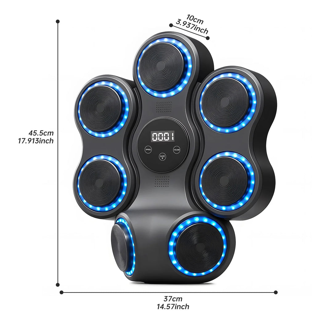 Adult Music Boxing Machine, Smart Bluetooth Boxing Trainer, Includes Boxing Gloves, 11 Training Modes, 9 Speed Settings, Wall-Mounted Boxing Training Equipment, Agility Training Equipment