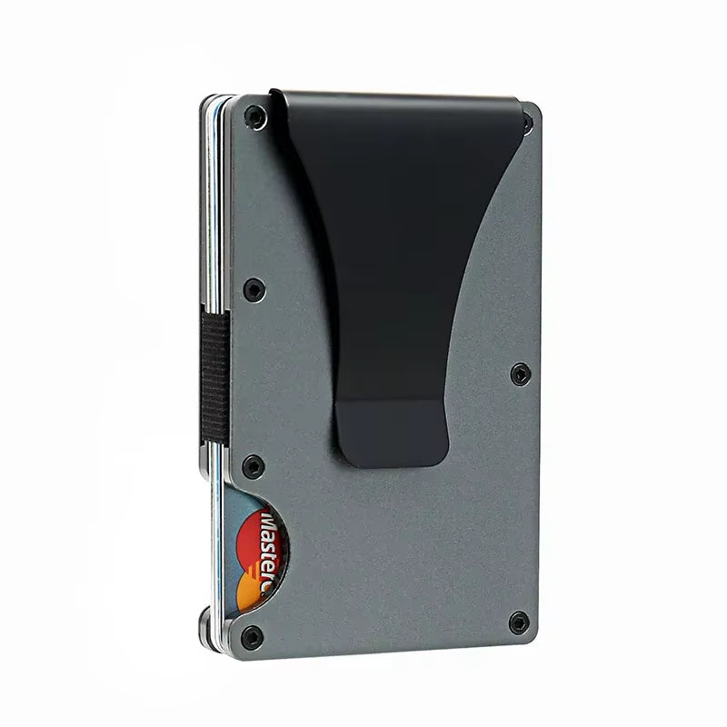 Carbon Fiber Metal Minimalist Slim Credit Card Holder Men Wallet Carteira for Men RFID Cashback Bank Cardholder Case Walet Money