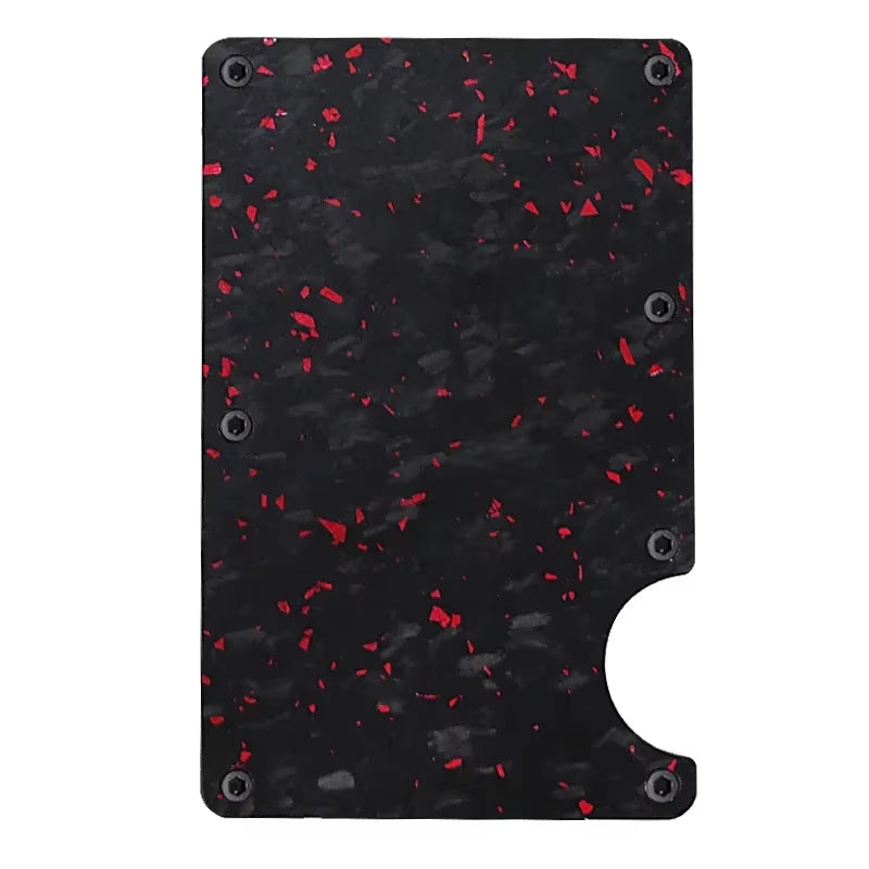 Carbon Fiber Metal Minimalist Slim Credit Card Holder Men Wallet Carteira for Men RFID Cashback Bank Cardholder Case Walet Money