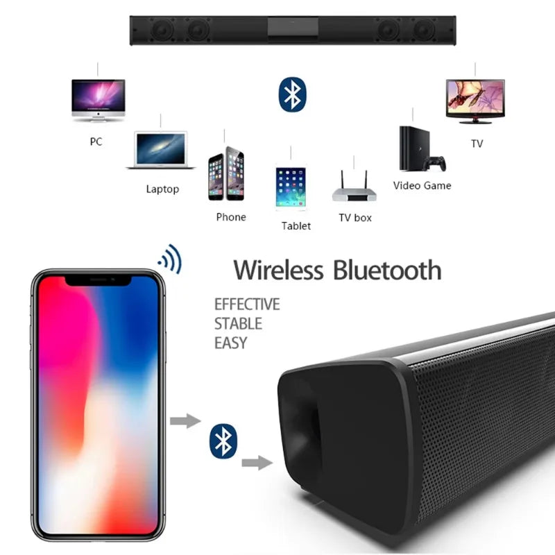 BS-28B TV Sound Bar Bluetooth Soundbar Sound Bar for Tv Home Theater Tv Speaker High Quality Tv Sound Bar Coaxial