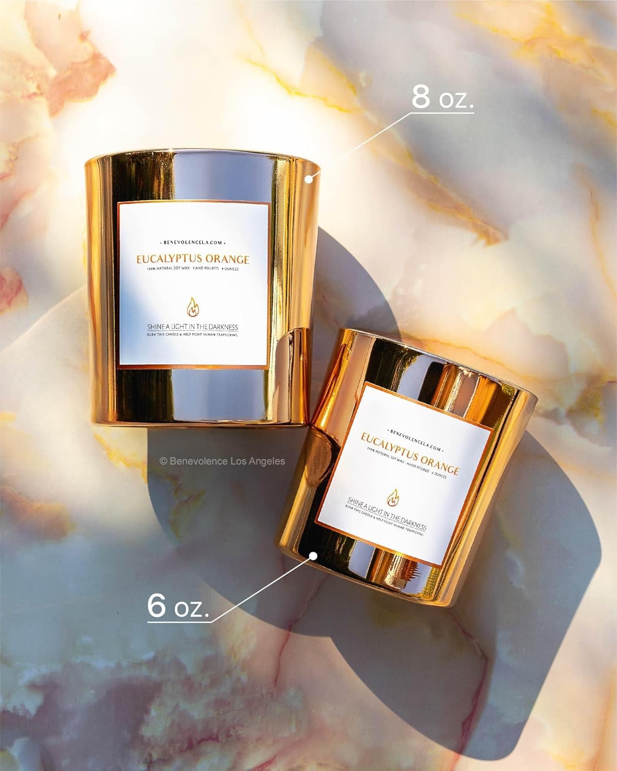 Eucalyptus Orange Wood Wick Candles | Soy Scented Candles for Home | Gifts for Women and Men | Home Fragrance | Aromatherapy | Shelf Decor, Bathroom Freshener | 8Oz, 45 Hour Burn