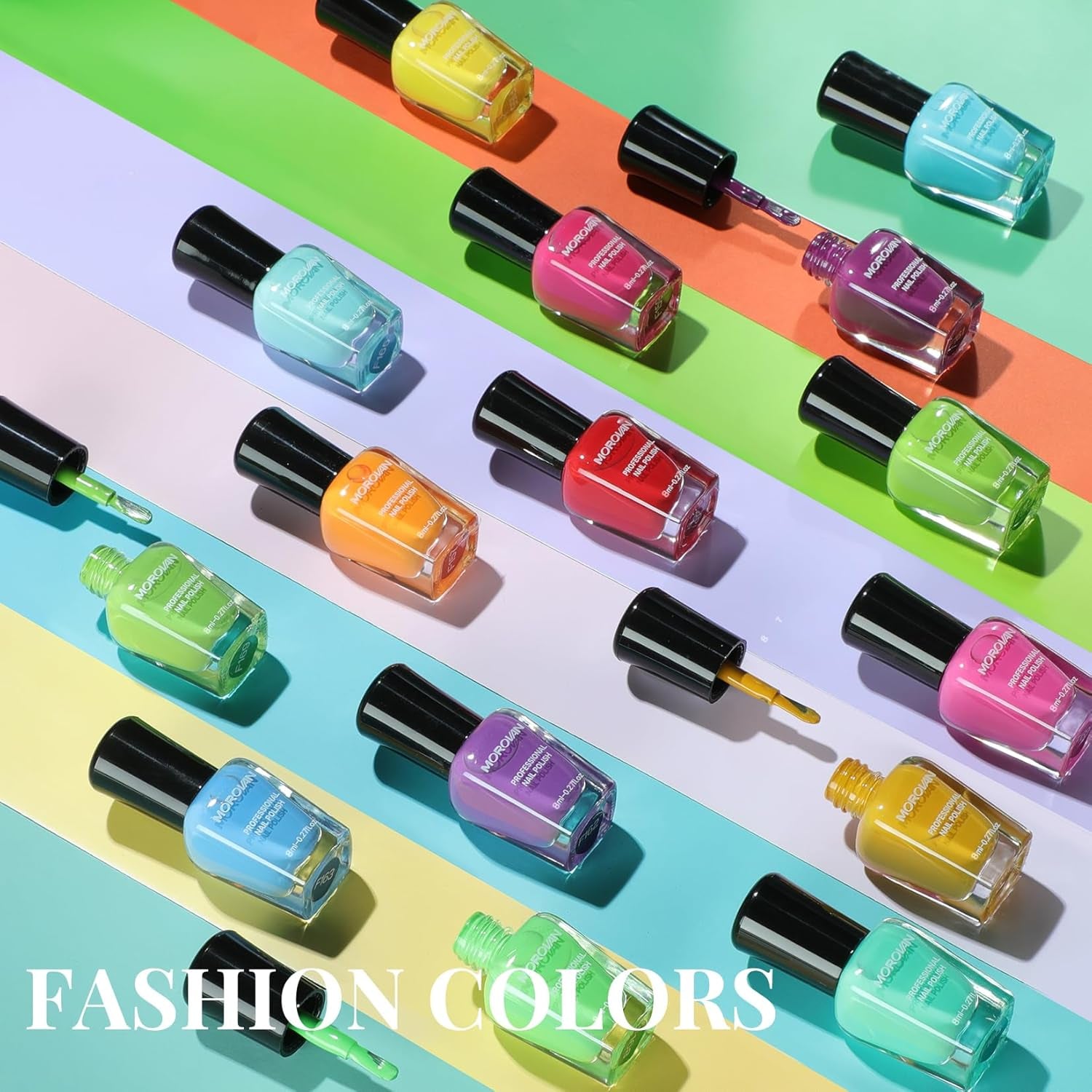 15 Bright Color 0.27Oz Air Quick Dry Nail Polish Gift Set for Women