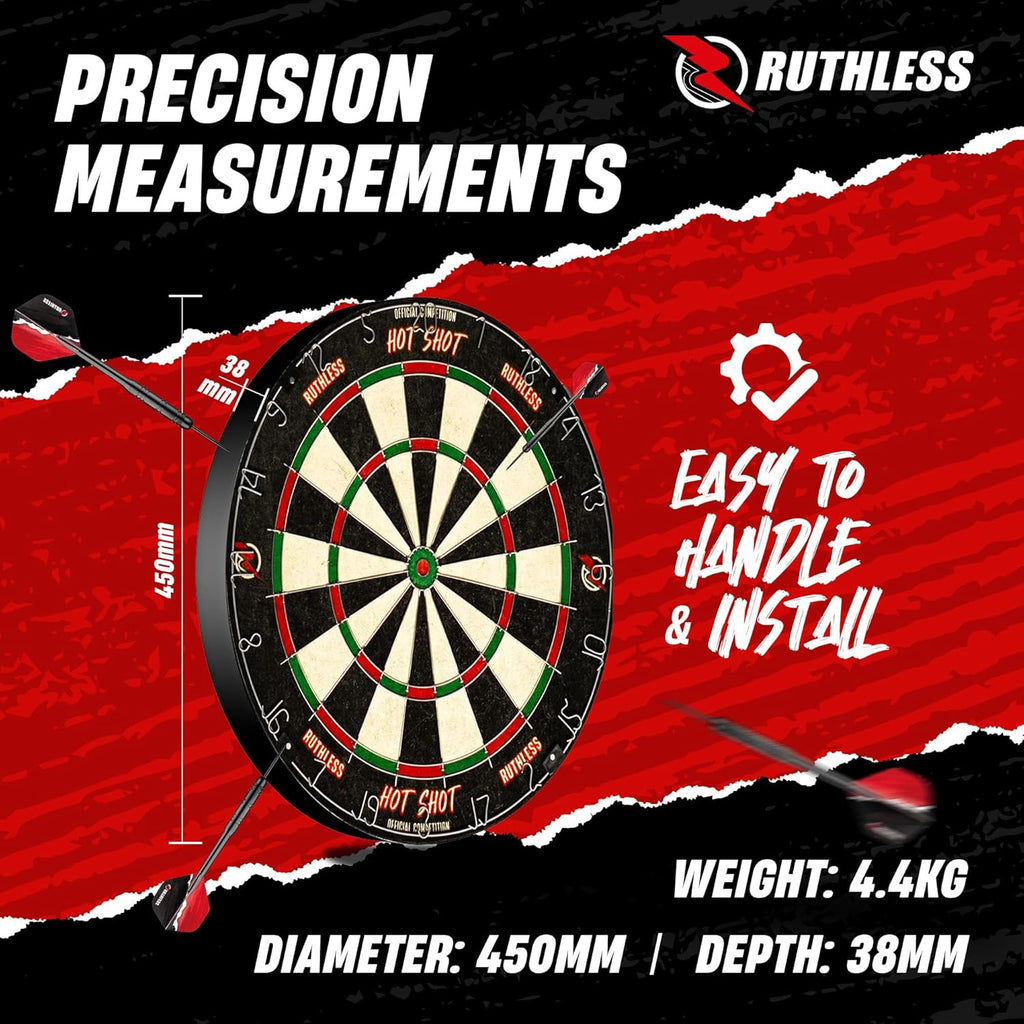 Home Darts Centre with or without LED Light Options | Home Dart Board Centre Including Cabinet, Dartboard and 2 Sets of Darts.