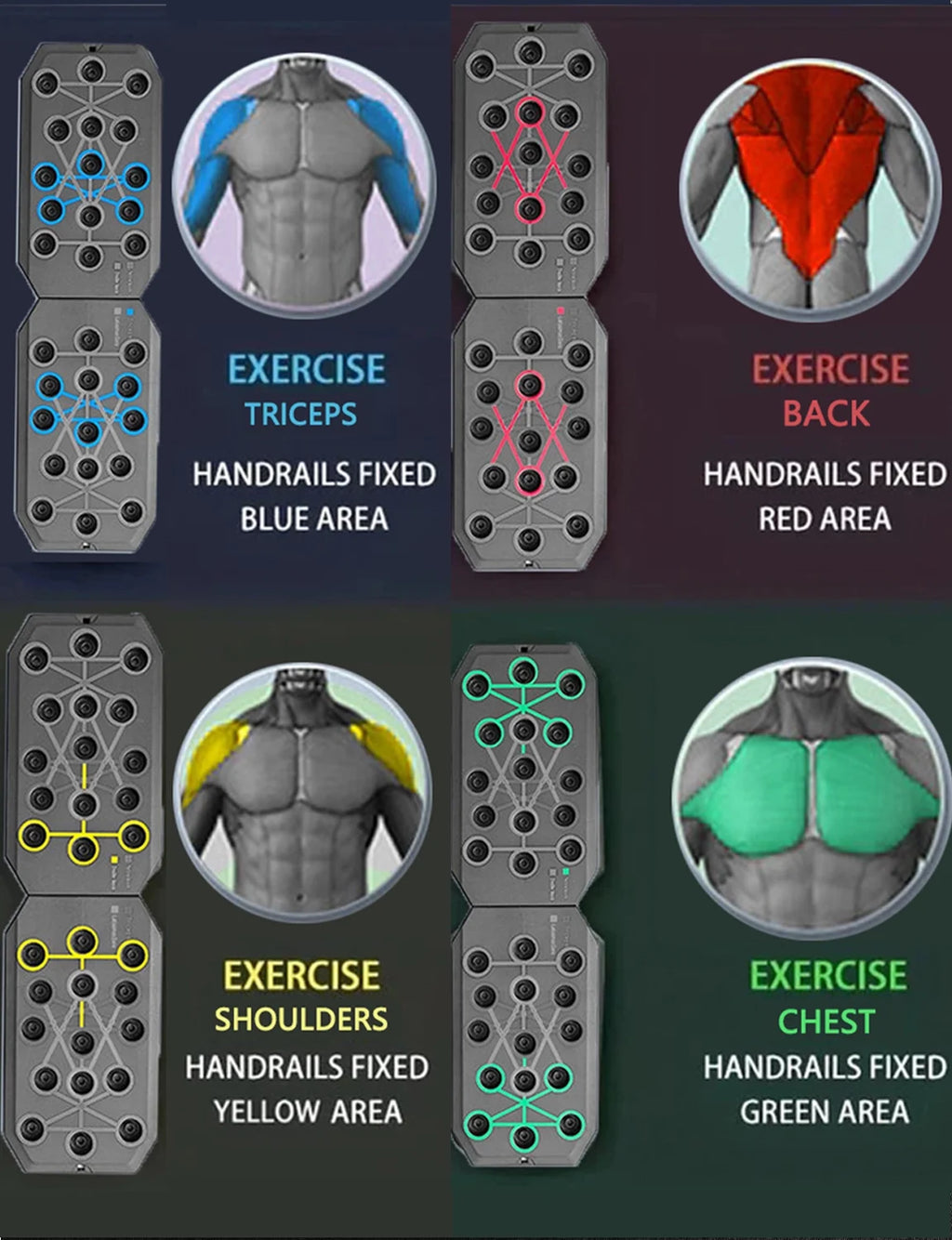 12-1 Multifunctional Folding Push up Board, Portable Folding Push up Bar Home and Gym Exercise Equipment, Suitable for Chest and Back Exercises, Fitness Strength Training Stand